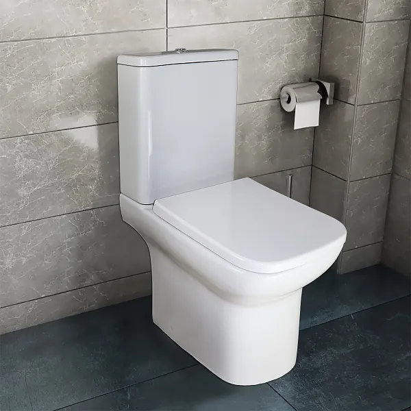 Унитаз-компакт Azario Alba AZ-8323 напольный безободковый с сиденьем микролифт фото 15