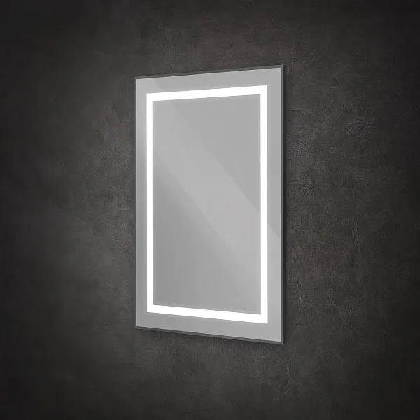Зеркало BelBagno Kraft 50x80 SPC-KRAFT-500-800-SENS-NERO с подсветкой фото 4