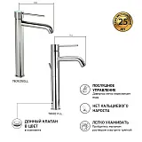 Смеситель для раковины PAINI Cox 78CR205OLL фото 2