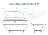 Ванна из искусственного камня Delice Bravo DLR330064-M фото 1