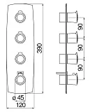 Смеситель Nobili Sofi SI98103BR для душа фото 3