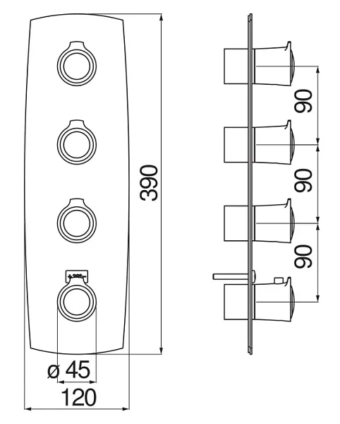 Смеситель Nobili Sofi SI98103BR для душа фото 3