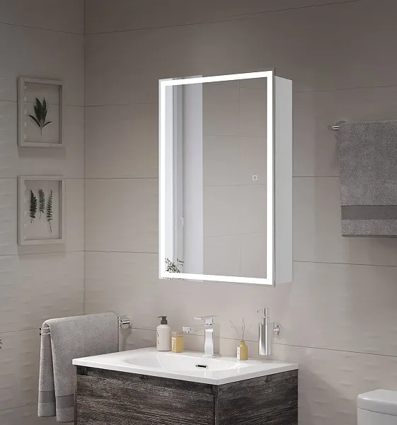 Зеркало-шкаф BelBagno 50x80 SPC-GRT-500/800-1A-LED-TCH с подсветкой фото 10