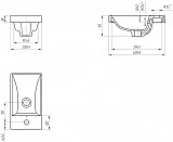 Тумба с раковиной Aquanet Нота 40 подвесная белая правая фото 12