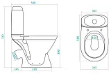 Унитаз-компакт Santek Римини 1.WH30.2.130 напольный фото 4