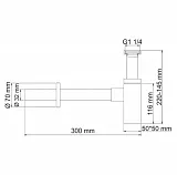 Сифон WasserKRAFT A072 для раковины фото 2