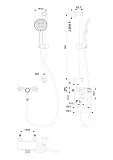 Смеситель для ванны с душем Wonzon & Woghand CLICK WW-FE05L222-BG фото 1