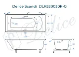 Ванна из искусственного камня Delice Scandi DLR330030R-G фото 2