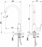 Смеситель Lemark Partner LM6555C для кухонной мойки фото 2