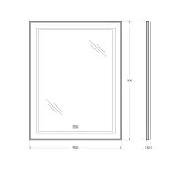 Зеркало BelBagno Kraft 70x90 SPC-KRAFT-700-900-LED-TCH-WARM-NERO с подсветкой фото 8