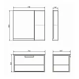 Зеркало Comforty Бонн 73x80 00-00008473CF с полочкой фото 3