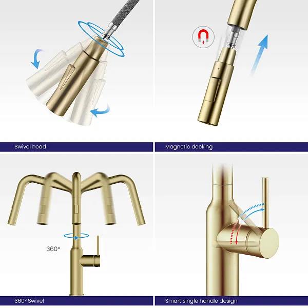 Смеситель для кухонной мойки TIMO Saona 2386/02FL фото 4