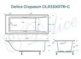 Ванна из искусственного камня Delice Diapason DLR330017R-G фото 1