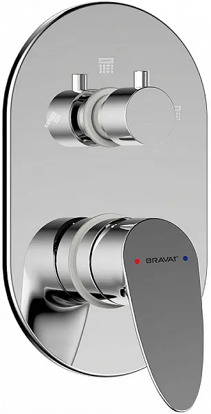 Смеситель Bravat Drop P69190C-RUS для ванны с душем фото 1