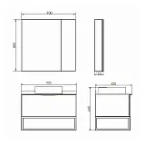 Зеркало Comforty Порто 90x80 00-00009443CF фото 3