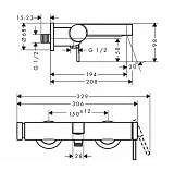 Смеситель Hansgrohe Finoris 76420700 для ванны с душем фото 2