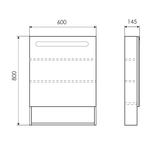 Зеркало-шкаф Comforty Никосия 60x80 00-00014144CF с подсветкой фото 2