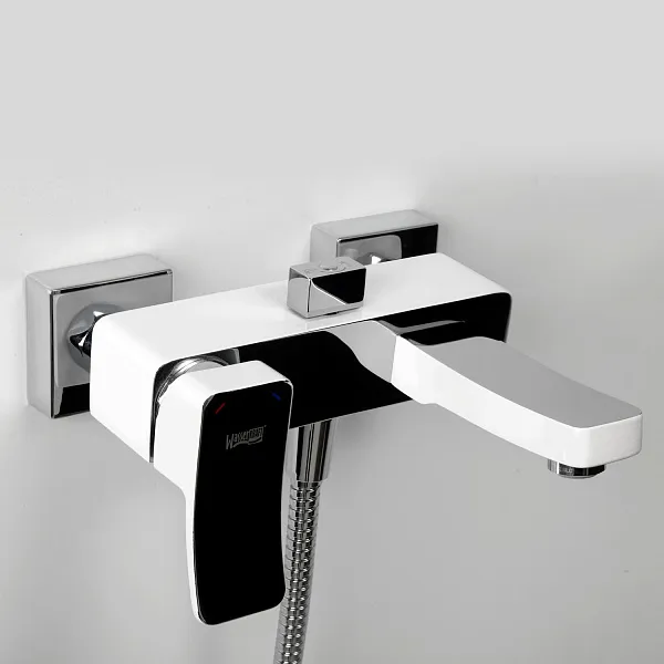 Смеситель WasserKRAFT Aller WHITE 1061W для ванны с душем фото 5
