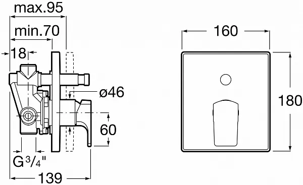Смеситель Roca L90 5A0B01C00 для ванны с душем фото 2
