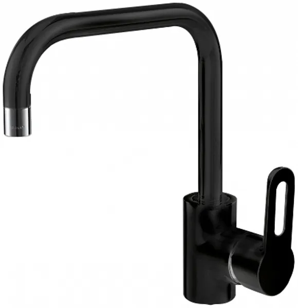 Смеситель Bravat Stream-D Black F737163BC для кухонной мойки фото 1