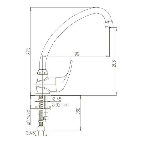 Смеситель для кухонной мойки PAINI Jolly 69CR592ZLMKM фото 5