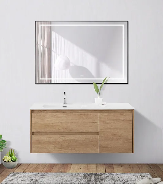Зеркало BelBagno Kraft 120x80 SPC-KRAFT-1200-800-LED-TCH-WARM-NERO с подсветкой фото 7