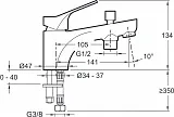 Смеситель Jacob Delafon Brive E75769-CP на борт ванны фото 2