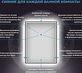 Зеркало Wellsee 7 Rays' Spectrum 80x120 см 172201400 c фронтальной подсветкой фото 3