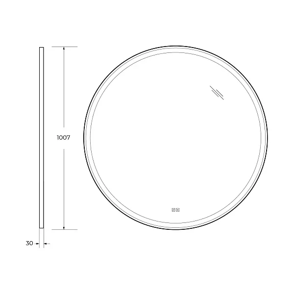 Зеркало Cezares Cadro 100x100 CZR-SPC-CADRO-1000-LED-TCH-WARM с подсветкой c подогревом фото 8
