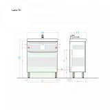 Тумба под раковину Alavann Lana 80 см ALV0173000 фото 4