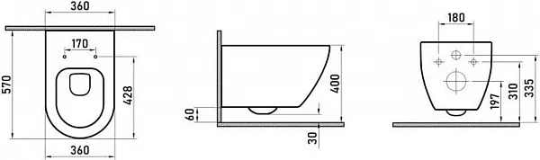 Унитаз Berges Wasserhaus Mascon Rimless 082128 подвесной безободковый с микролифтом фото 11