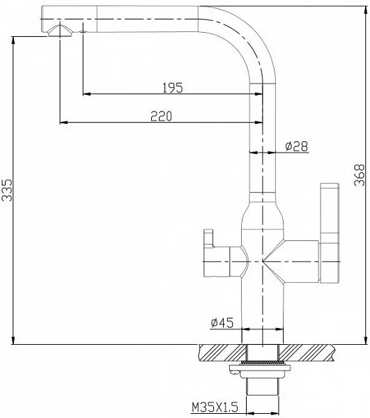 Смеситель BelBagno BB-LAM57-IN для кухонной мойки фото 2