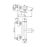 Смеситель для ванны с душем PAINI Cox 78PZ111TH фото 10