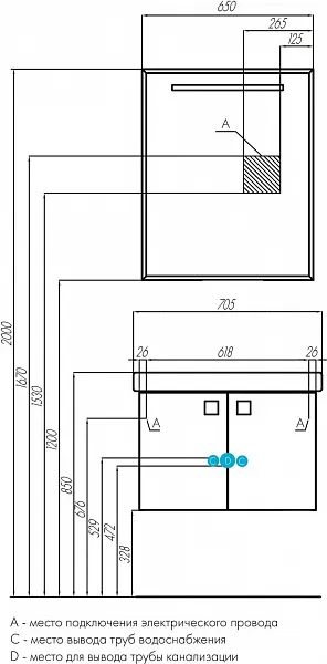 Зеркало Акватон Оптима 65x80 см 1A127002OP010 с подсветкой фото 4