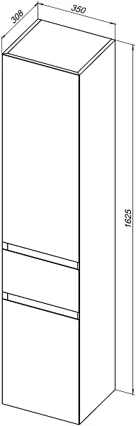 Шкаф-пенал Aquanet Нью-Йорк 35x163 см 203956 правый фото 9