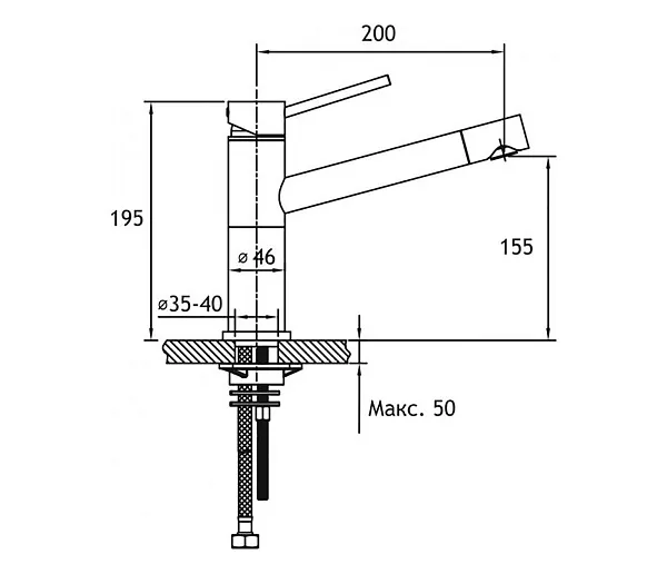 Смеситель для кухонной мойки TIMO Saona 2303F jasmine фото 2
