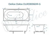 Ванна из искусственного камня Delice Dolce DLR330060R-G фото 1