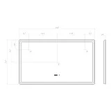 Зеркало Vigo Geometry Luxe 70x120 4630297361827 с подсветкой фото 7