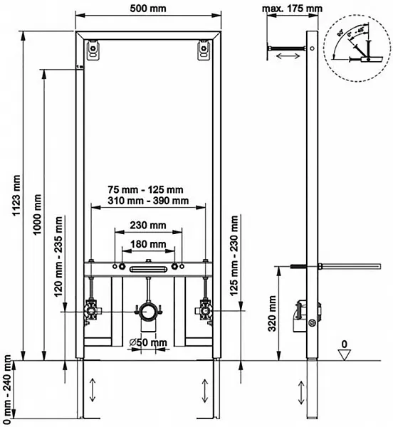 Инсталляция для биде Berges Wasserhaus Novum 049213 фото 2
