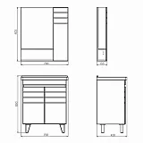Зеркало Comforty Нарва 70x80 00-00015235CF с полочкой фото 3