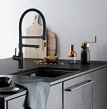 Смеситель ZorG Inox SZR-1010 BR/GRAFIT для кухонной мойки фото 2