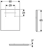 Зеркало Geberit Renova Compact 60x65 862360000 с подсветкой фото 5