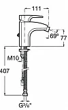 Смеситель Roca Thesis 5A6150C00 для биде фото 2