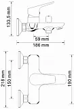 Смеситель WasserKRAFT Lippe 4501 для ванны с душем фото 4