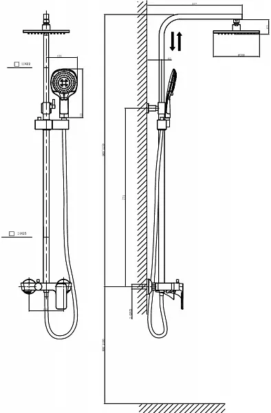 Душевая стойка D&K Berlin.Tourto DA1433703A01 фото 5