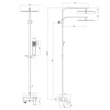 Душевая стойка Lemark Unit LM4562C со смесителем фото 2