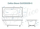 Ванна из искусственного камня Delice Bravo DLR330039-G фото 1