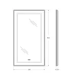 Зеркало BelBagno Kraft 50x90 SPC-KRAFT-500-900-LED-TCH-WARM-NERO с подсветкой фото 8