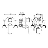 Встраиваемый смеситель PAINI Nove 09CR6911 фото 7