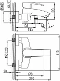 Смеситель Iddis Vane YA23177C для ванны с душем фото 7
